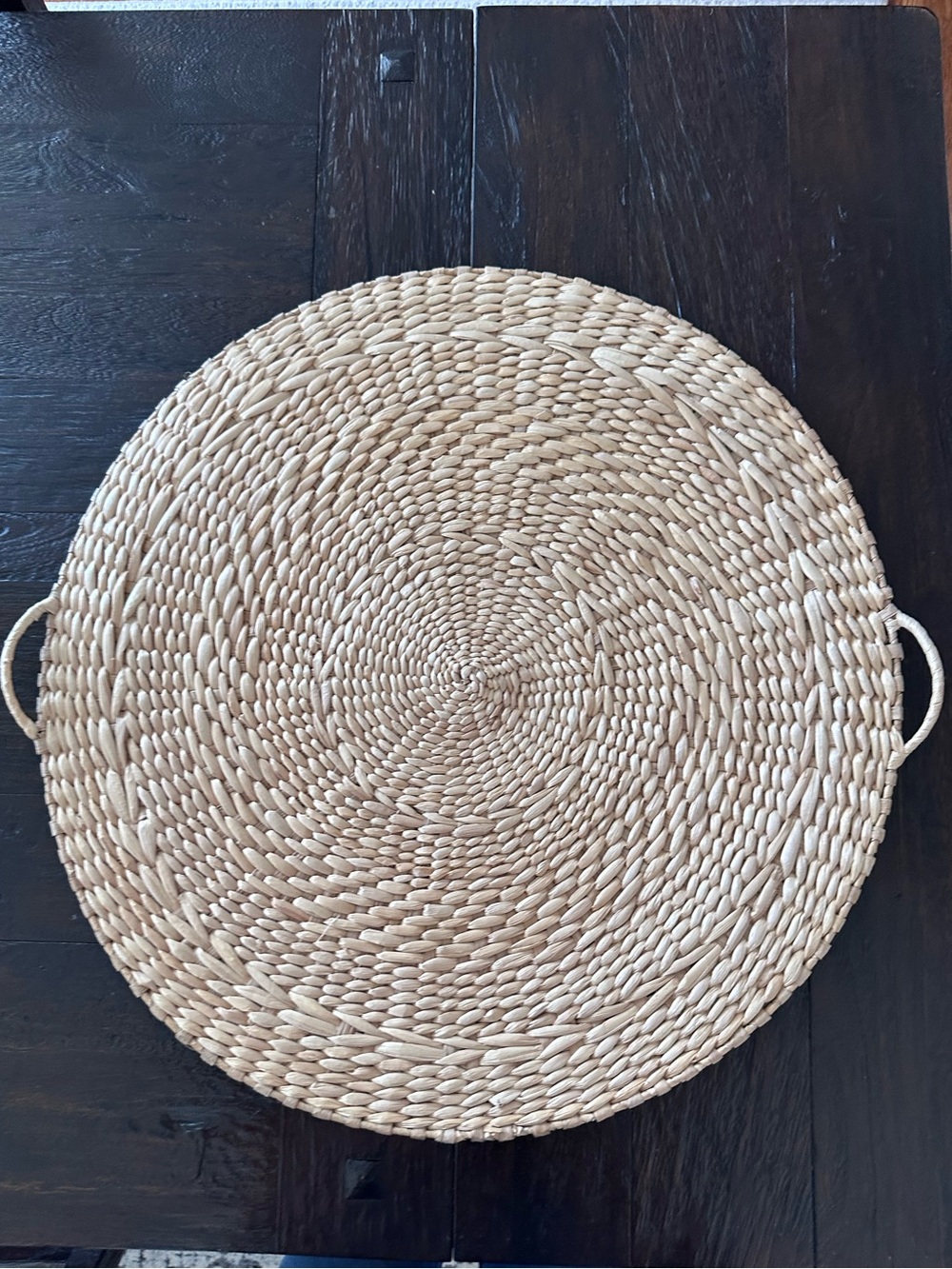 24” Round Natural Woven Rattan Wall Decor - Natural